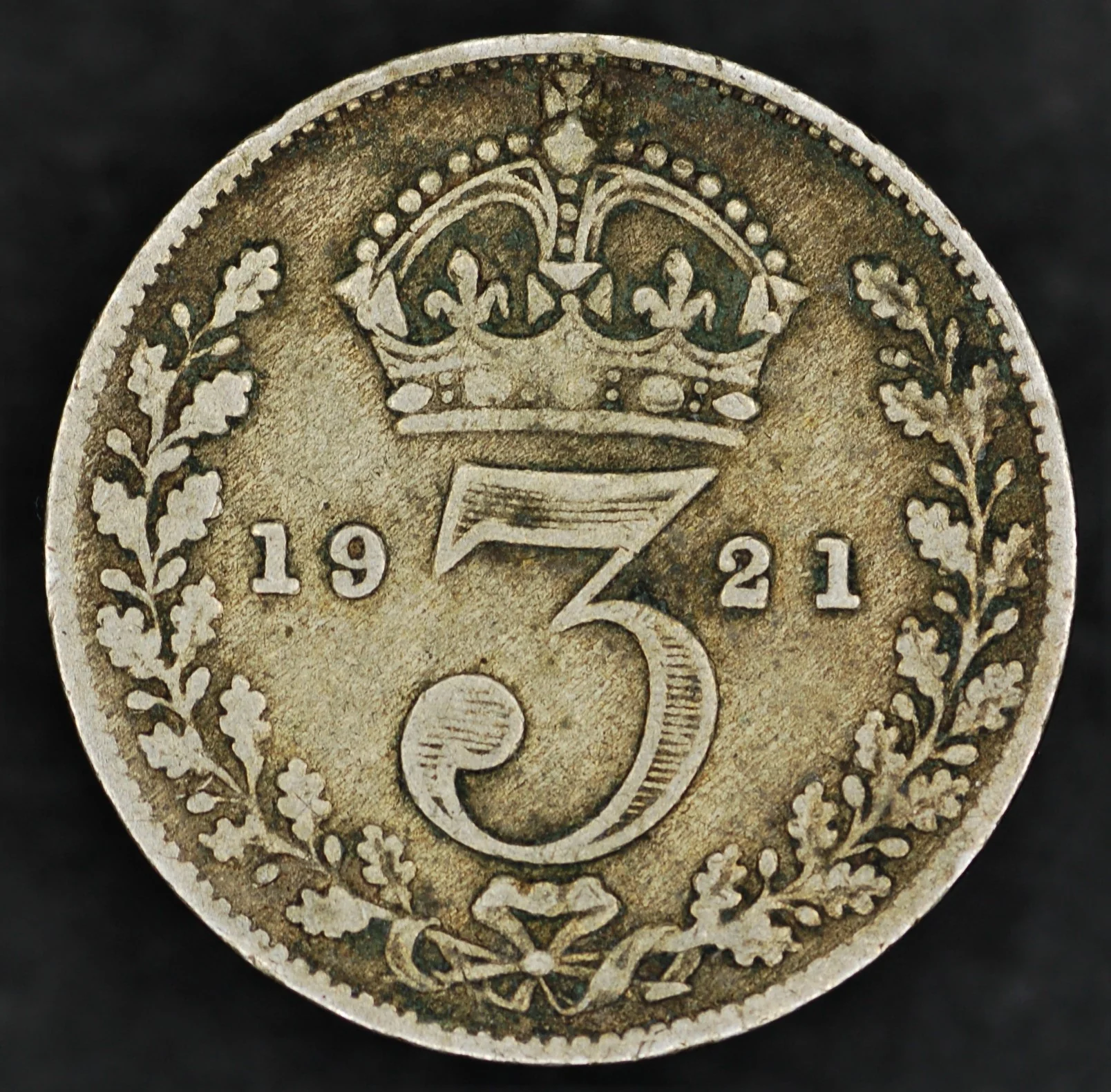 George V. Threepences. 1920-1936. Circulated - Image 3